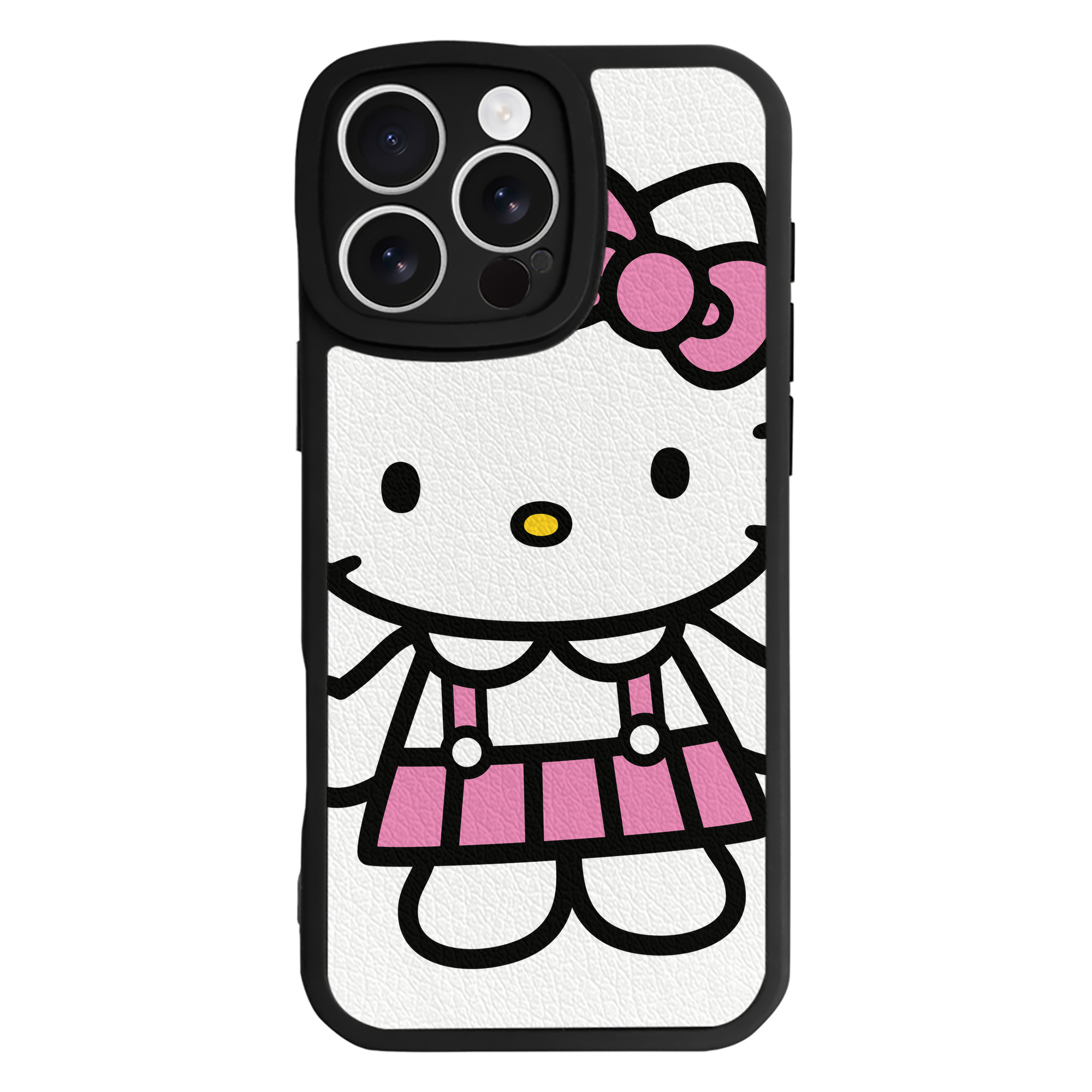 （画像用） Hello Kitty ハローキティ 【iPhone 16シリーズ対応】シリコンスマホケース（レザー調） 材質：シリコン